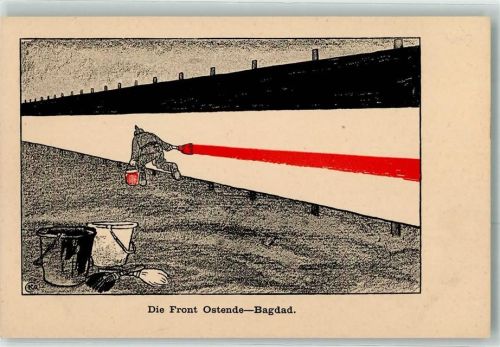 Lille Die Front Ostende Bagdad sign.Karl Arnold Kriegszeitung Antipropaganda