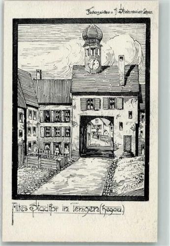 Tengen Altes Stadttor Federzeichnung Strohmeier