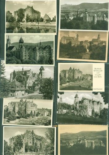Neuenstein Lot mit 22 AK Schloss Originale aus dem Archiv des Metzverlages einige mehrfach