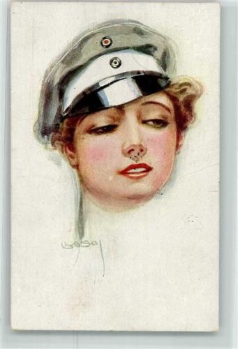 1916 Frau mit Militärmütze PFB Nr.3795-3