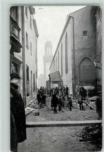 Nürnberg Hochwasserkatastrophe 5. Feb. 1909 Verwüstung i.d. Spitalgasse