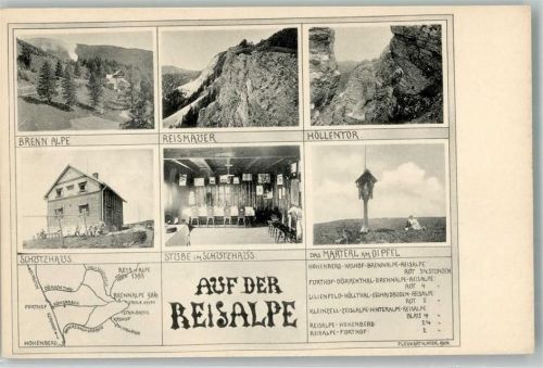 Reisalpen Schutzhaus Gasthaus Brennalpe Das Martel am Gipfel B.K.W.I. 1608