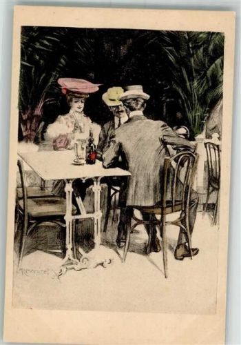 Simplicissimus Serie II Nr. 10 Im Cafe