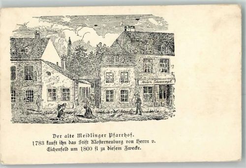 Wien Meidlinger Pfarrhof Künstlerkarte