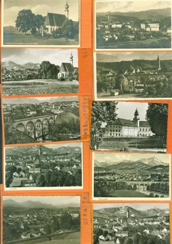 Traunstein Lot mit 25 AK Musterkarten Original aus Metzarchiv Bestellvorgänge und Auflagenzahlen