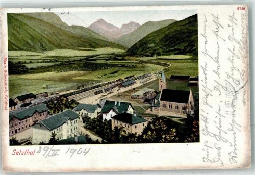 Selzthal 1904 Vogelschau Bahnhof