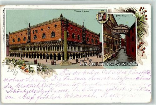 Venezia 1898 Palazzo Ducale Ponte Sogpiti
