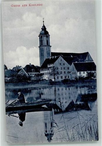 Kißlegg 1919 Kath. Pfarrkirche Ruderboot