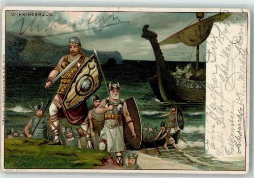 1900 Wikingerzug Serie Aus der Germanenzeit Verlag Boehme Berlin Nr. 20