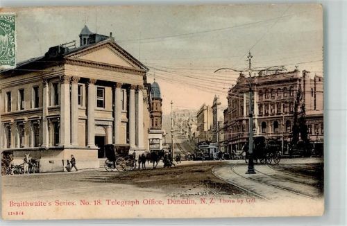 Dunedin Postamt Straßenbahn Kutsche