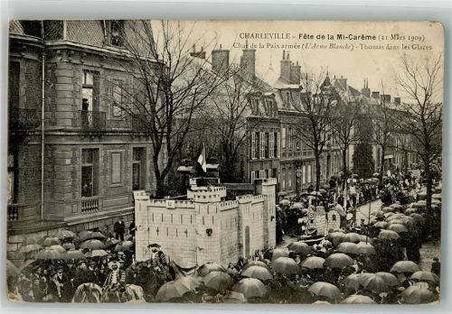 Charleville 1914 Fete de la Mi-Careme 1909 Feldpost WK I Großes Hauptquartier