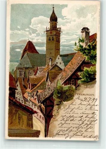 Überlingen 1899 sign. Biese St. Nikolaus Münster