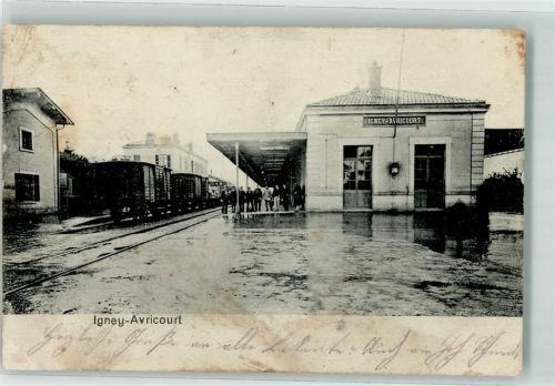 Igney 1915 Bahnhof