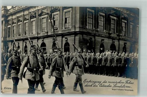 Osterode Uniform Einbringung der russischen Fahne Osteroder Landsturm