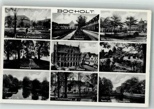 46395 W4290 Bocholt - Yorkplatz An der Aa Rathaus Schützenhaus Kreuzberg Lönsdenkmal