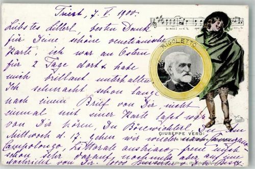 1900 Rogoletto Noten Adelskorrespondenz