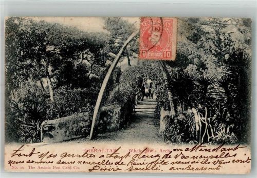 Gibraltar 1935 Whale Jaw´s Arch Briefmarke bildseitig