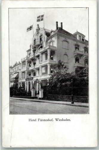 Wiesbaden 1922 Hotel Fürstenhof