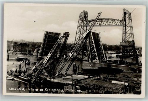 Rotterdam 1941 Hefbrug en Koningsbrug