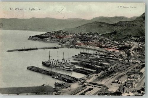 Christchurch 1906 Hafen Lyttelton