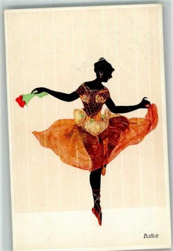 Fasto Silhouetten Ballett Bunte Bühne Stoff Scherenschnitte