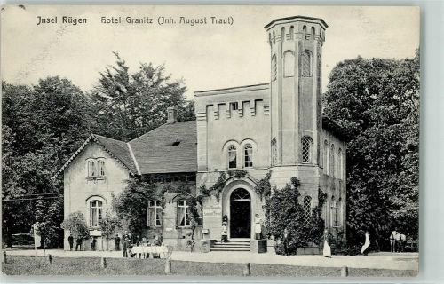 Binz 1911 Hotel Granitz Inh. August Traut Jagdschloss Granitz