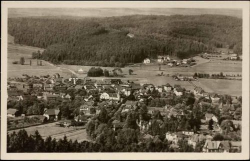 um 1955 Tabarz, Luftaufnahme,Volkskunstverlag Reichenbach i. V. AKU1