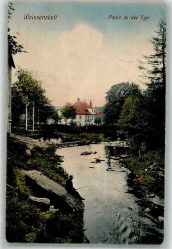 Weißenstadt 1918 Partie an der Eger