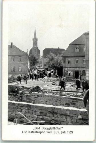 Berggiesshübel Hochwasserkatastrophe 8.-9.Juli 1927 LKW