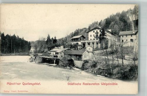 Pentling 1908 Gasthaus Städitische Restauration Weigelmühle