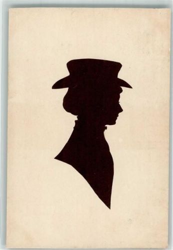 Silhouette Frau mit Hut