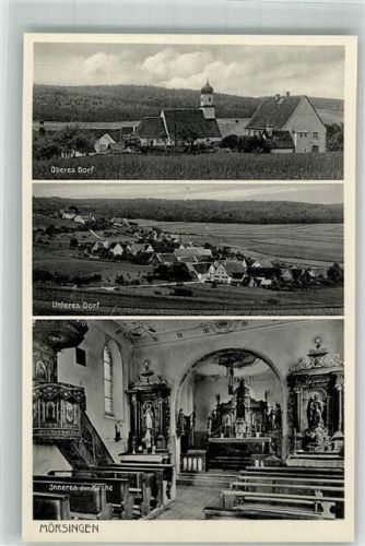 Zwiefalten Unteres und Oberes Dorf Kircheninnenansicht Altar Kanzel Ort lt. Verlag