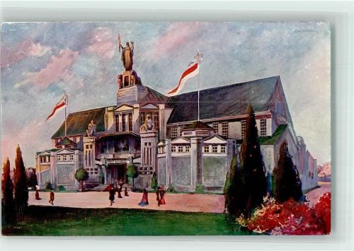 Nürnberg 1906 Bayerische Jubiläums-Ausstellung Gebäude der Stadt Nürnberg