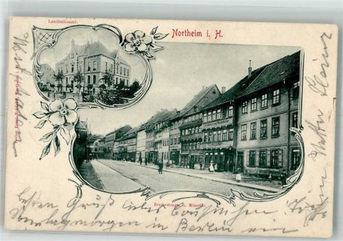 Northeim 1902 Bahnpost Berlin Hannover Zug 203 5.1.02 Breitestraße