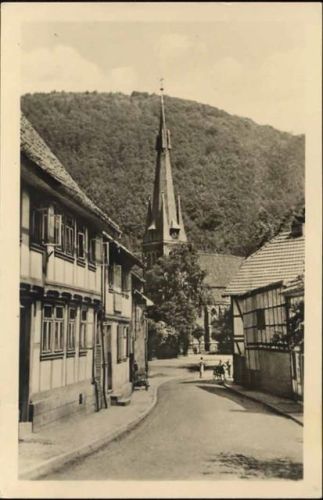 um 1953 Ilfeld: Im Harz, Obertor mit Kirche,VEB AKU1