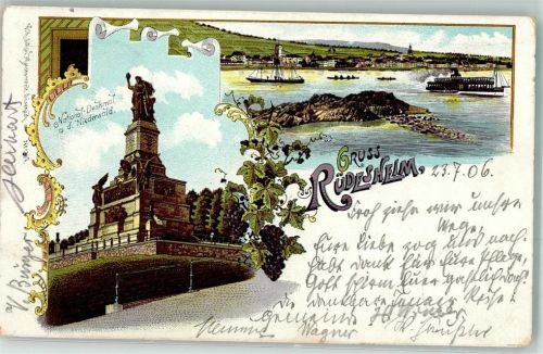 Rüdesheim 1906 Niederwald Denkmal