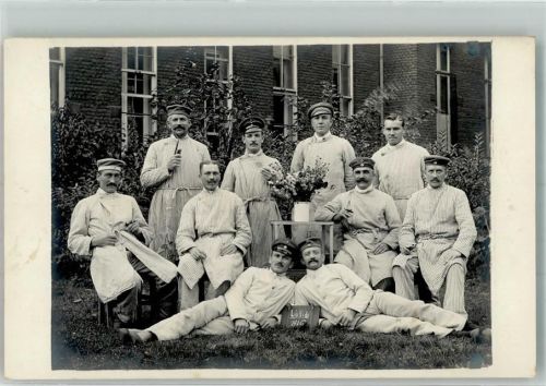 Liege 1916 Ort handschriftlich WK I Gruppenfoto