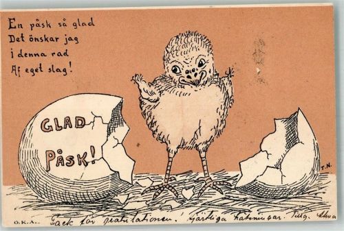 1903 Küken ist geschlüpft Glad Pask