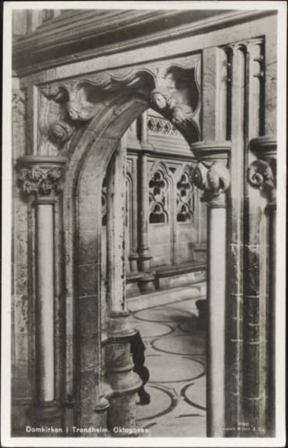 um 1930/40 Norwegen, Trondheim, Domkirchen, Oktogonen, Kirchenkunst AKU1