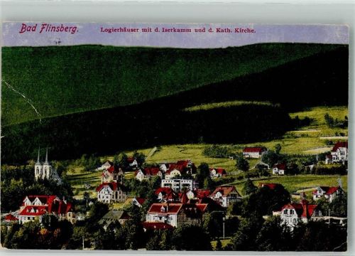 Bad Flinsberg 1939 Pension Kath. Kirche