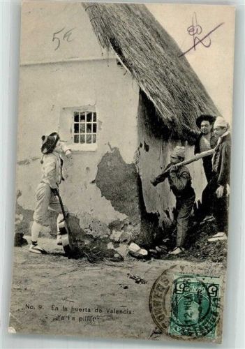 Valencia 1908 Tracht Brauchtum Marke Bildseitig
