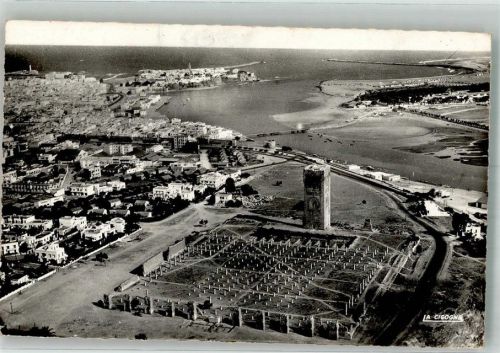 Rabat 1962 Fliegeraufnahme Tour Hassan Ruinen Moschee