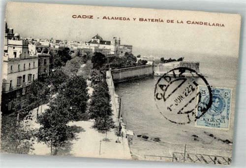 Cadiz 1922 Marke Bildseitig