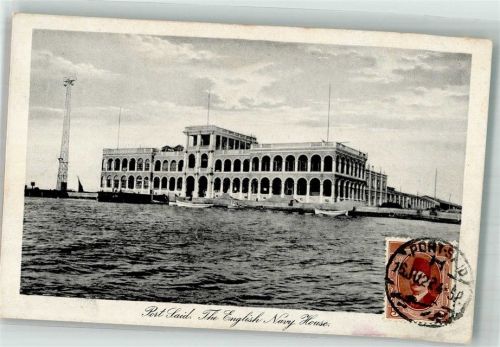 Port Said 1912 The English Navy House Marke bildseitig