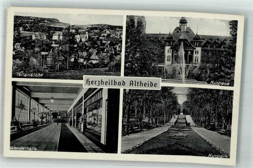 Bad Altheide 1939 Feldpost WK II Kurhaus Kurpark Wandelhalle
