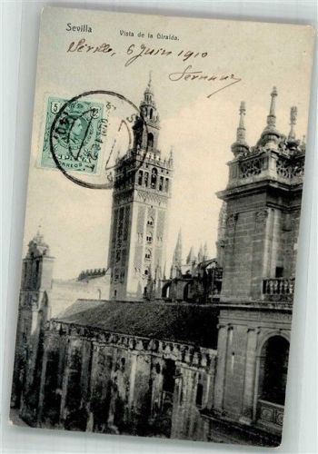 Sevilla 1910 Kirche Marke bildseitig