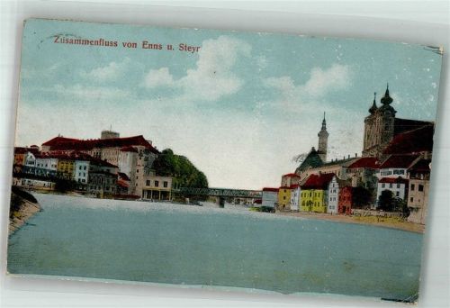 Steyr 1918 Zusammenfluss Enns Steyr