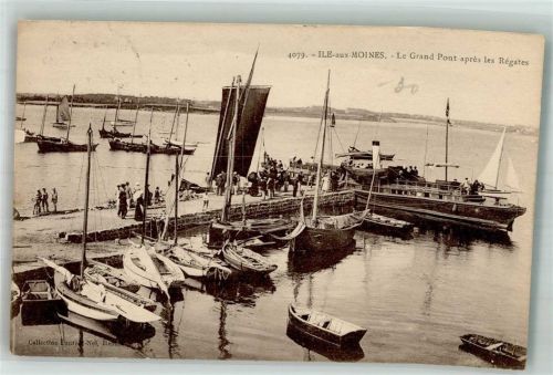 Ile-aux-Moines 1927 Le Grand Pont aprés les Régates