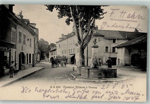 Ferney-Voltaire 1905 Denkmal Fontaine