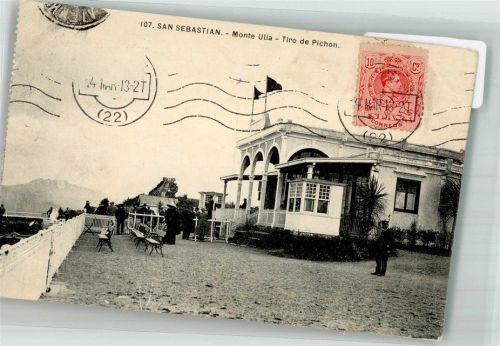 San Sebastian 1913 Monte Ulia Tiro de Pichon Marke bildseitig